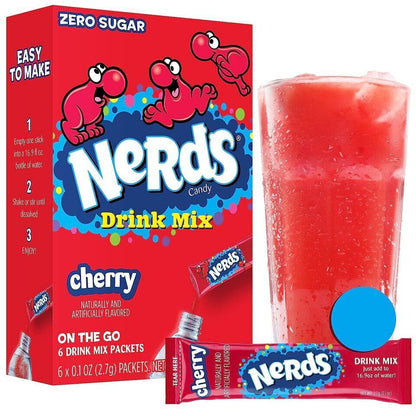 Nerds Drink Mix (sugar free powder) - 3 Flavour Choices - 6 Servings