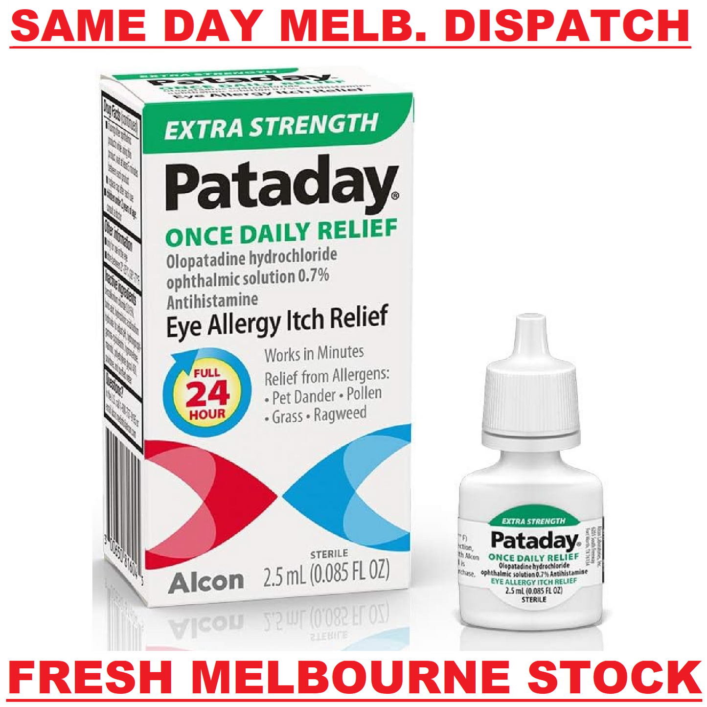 Pataday Once Daily Itch & Allergy Eye Drops EXTRA STRENGTH + Antihistamine 2.5mL