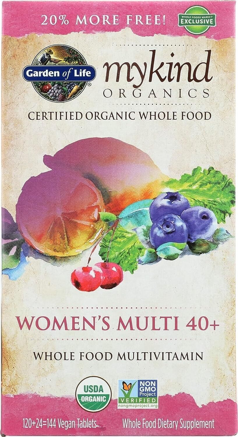 GARDEN OF LIFE mykind Organics WOMENs Multi 40+ Whole Food Multivitamin 144 Tabs