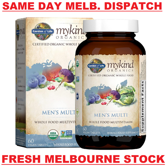 GARDEN OF LIFE mykind Organics MEN's Multi Whole Food Multivitamin - 60 Tablets
