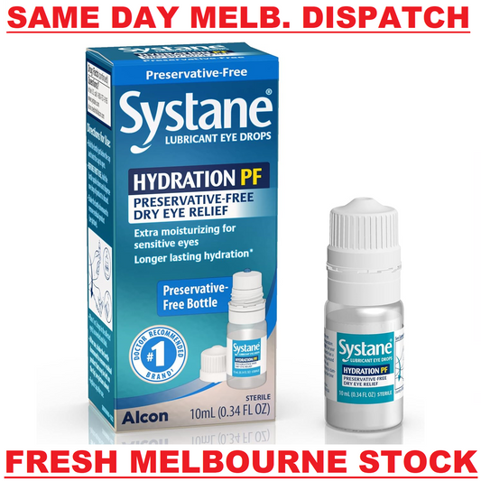 Systane Lubricant Eye Drops HYDRATION PF Preservative-Free Dry Eye Relief 10mL