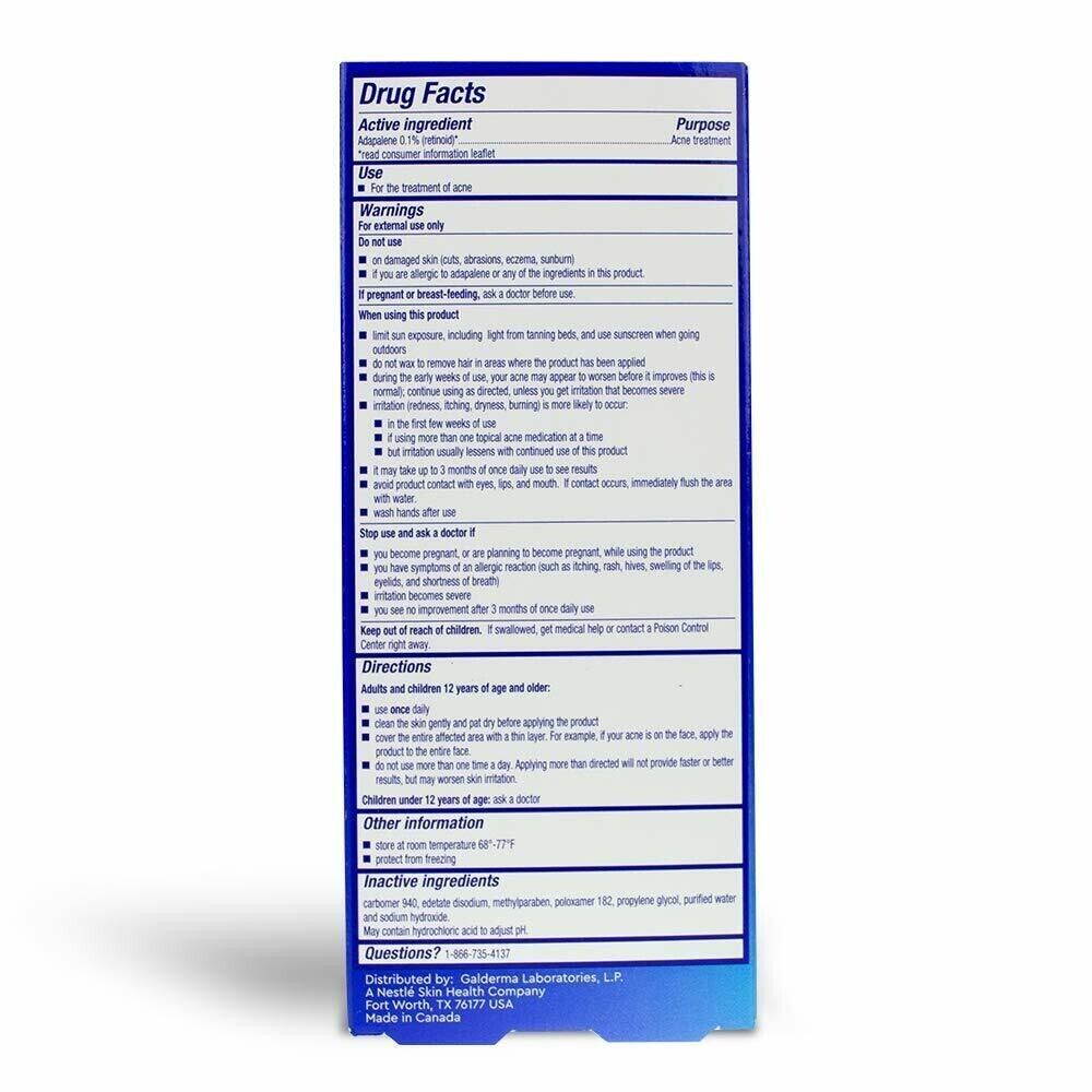 Differin 0.1% Adapalene Gel Maximum Strength Acne Treatment 15g NEW - MELB STOCK