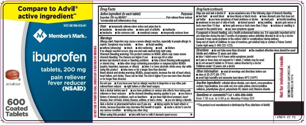 USA made IBUPROFEN 600 tablets 200mg Pain Reliever NSAID As Nurofen