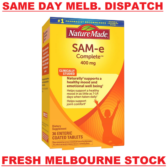 Nature Made SAM-e Complete 400mg Healthy Mood & Joint Support SAMe - 36 Tablets