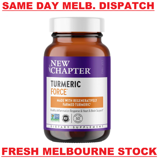 NEW CHAPTER Turmeric Force - Healthy Inflammation, Brain & Heart Support 60 Caps