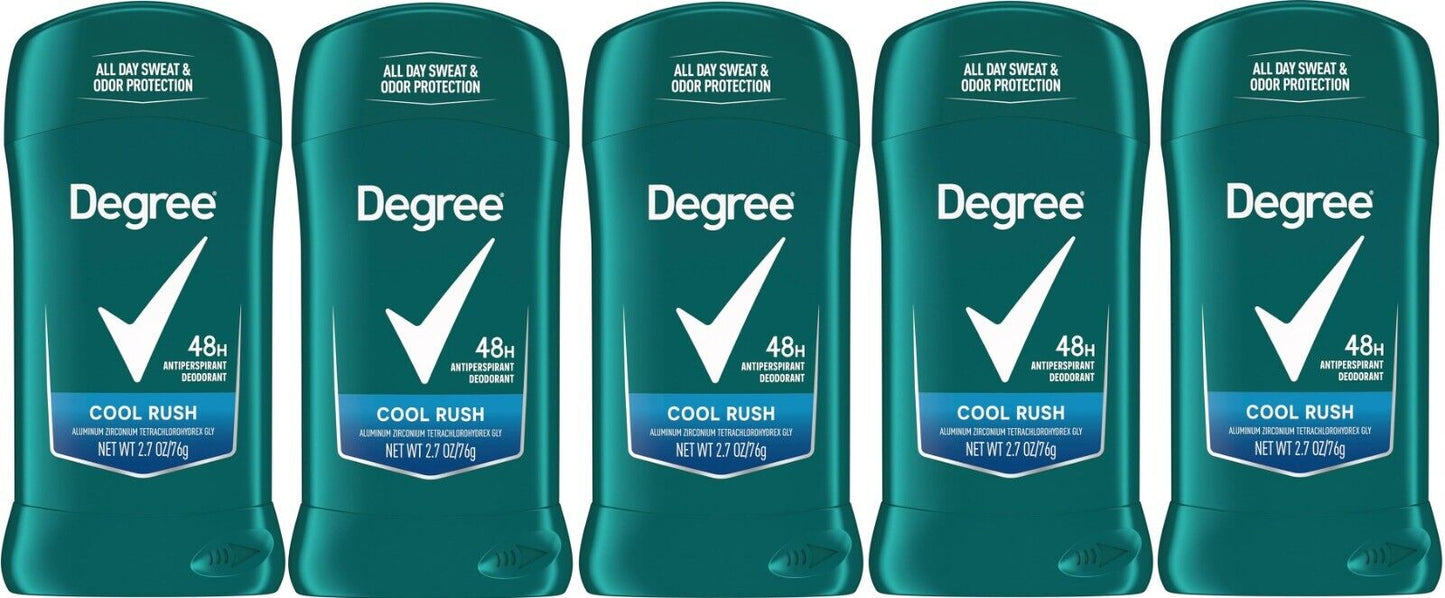 Degree 48H Sweat & Odor Protection Antiperspirant Deodorant COOL RUSH 1/3/5 Pack