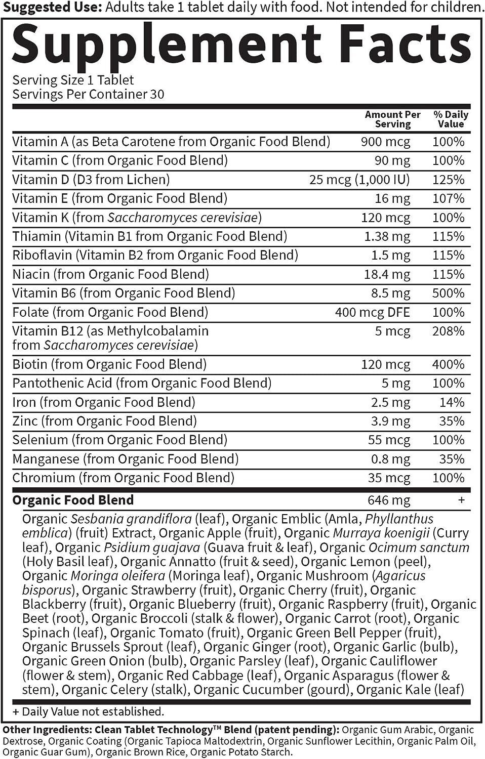 GARDEN OF LIFE mykind Organics WOMENs Once-Daily Whole Food Multivitamin 30 Tabs