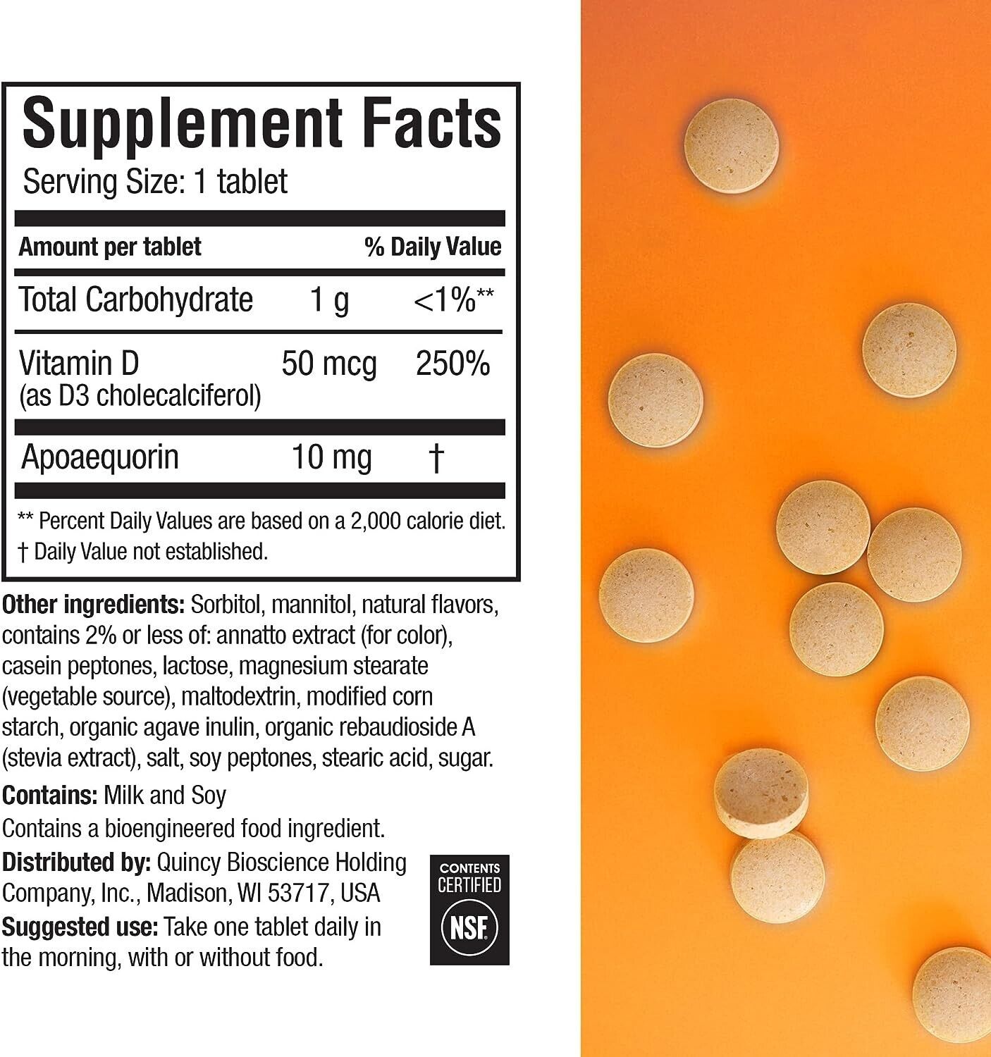 Prevagen Improves Memory - REGULAR STRENGTH 10mg - Chewables Orange - 30 Tabs