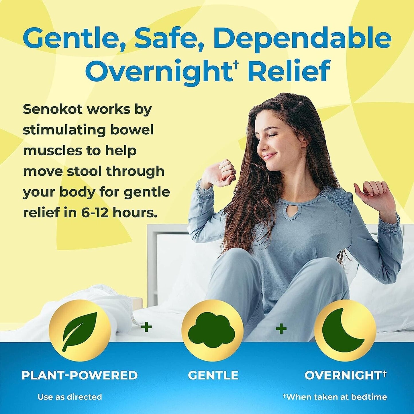 Senokot-S Dual Action Senna Laxative Constipation Relief Soften Stools 60 Tabs