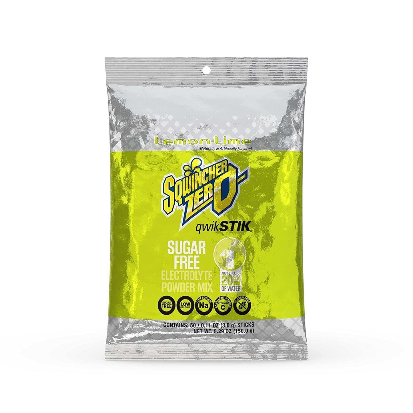 Sqwincher Zero Qwik Stik Electrolyte Drink- Sugar Free- 50 Servings -10 Flavours