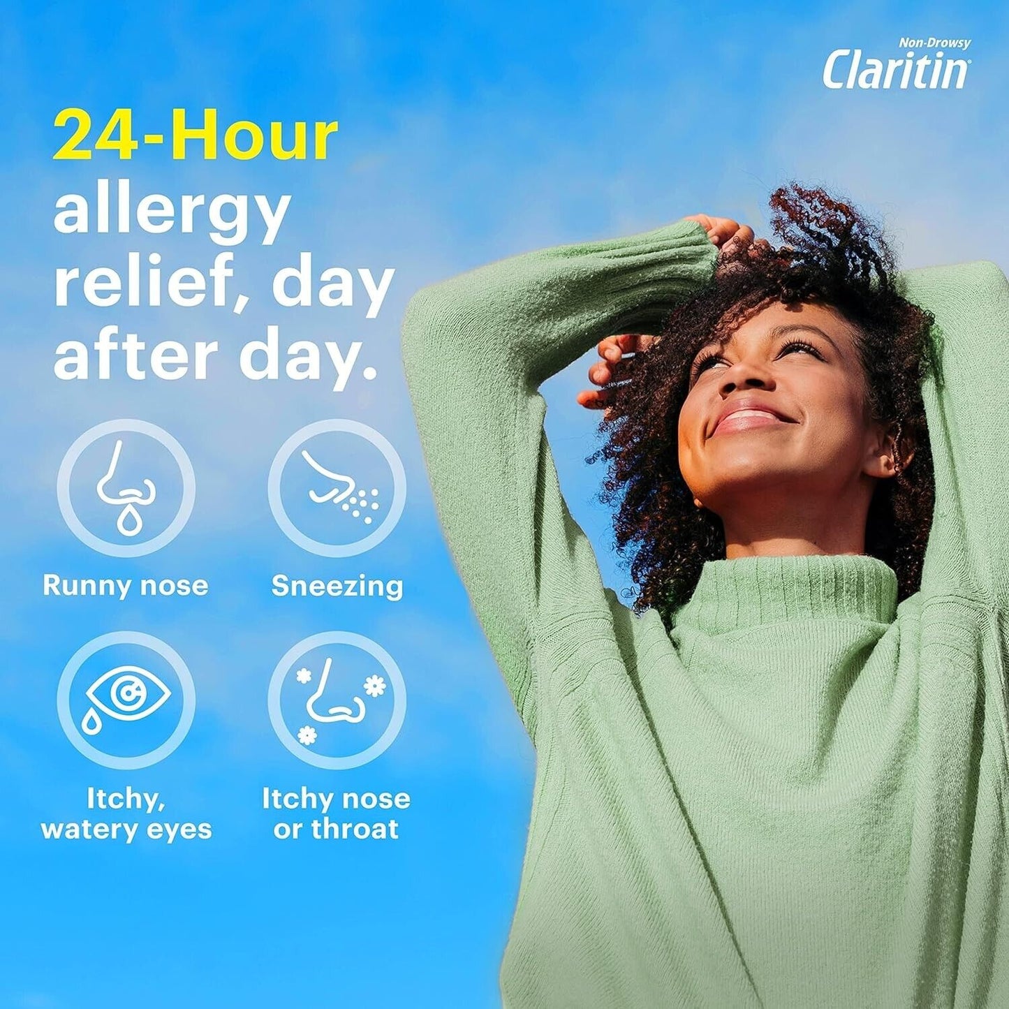 CLARATYNE CLARITIN REDITABS LORATADINE 10MG 24HR ALLERGY RELIEF 60 MELT TABLETS