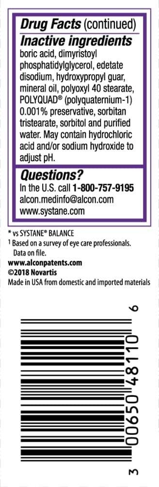 Systane Lubricant Eye Drops Complete Dry Eye Redness Relief - 1 x 10mL Bottle