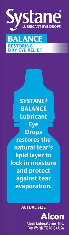 Systane Lubricant Eye Drops - BALANCE Restoring Dry Eye Relief 2 x 10mL Bottles