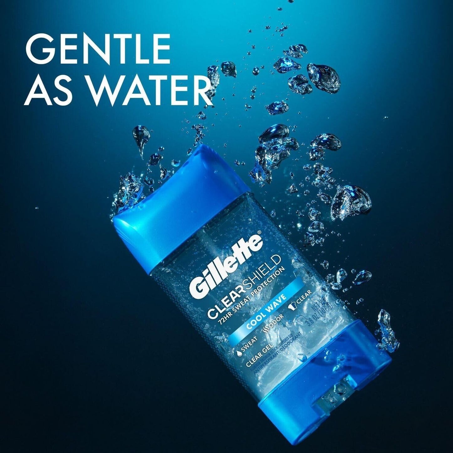 Gillette Endurance Clear Gel Deodorant Cool Wave,Long-lasting Odour Control AUS