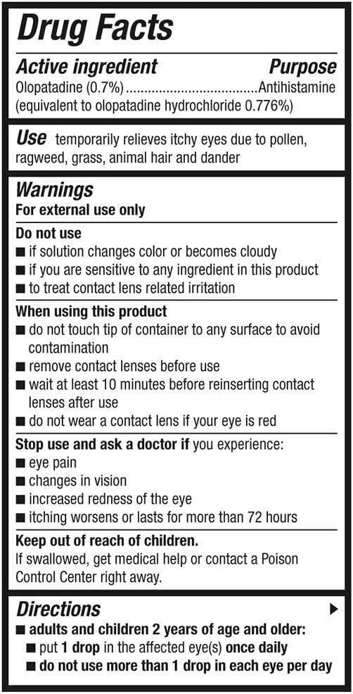 Pataday Once Daily Itch & Allergy Eye Drops EXTRA STRENGTH + Antihistamine 2.5mL