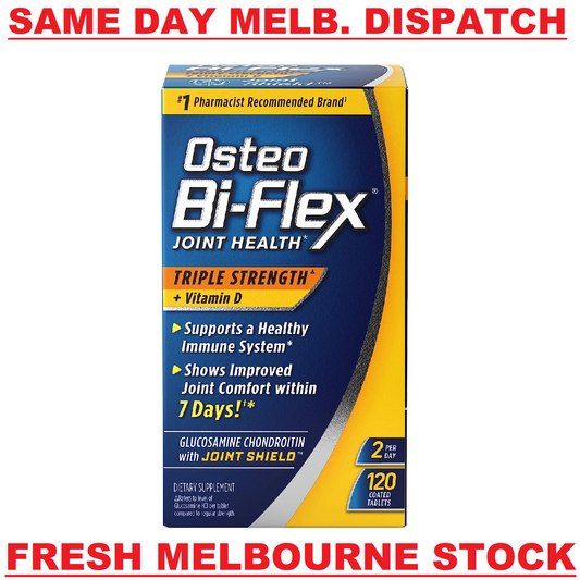 Osteo Bi-Flex Joint Health TRIPLE STRENGTH + Vitamin D Immune Support - 120 Tabs