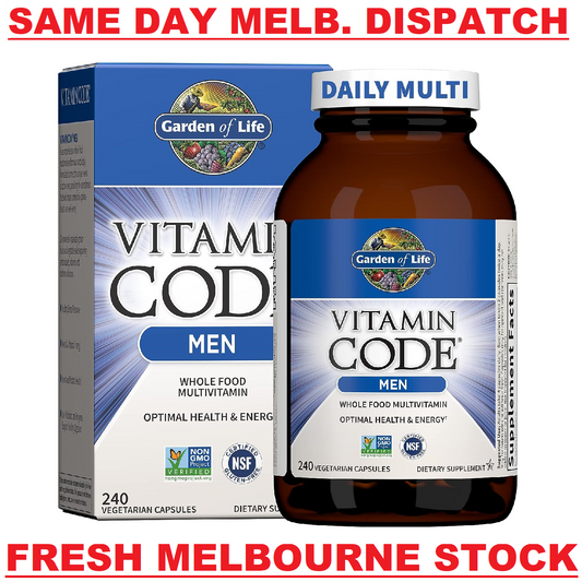 GARDEN OF LIFE Vitamin Code MEN Multivitamin Heart & Prostate Health - 240 Caps