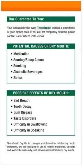 THERABREATH Dry Mouth Lozenges MANDARIN MINT / TART BERRY 100 Lozenge MELB STOCK