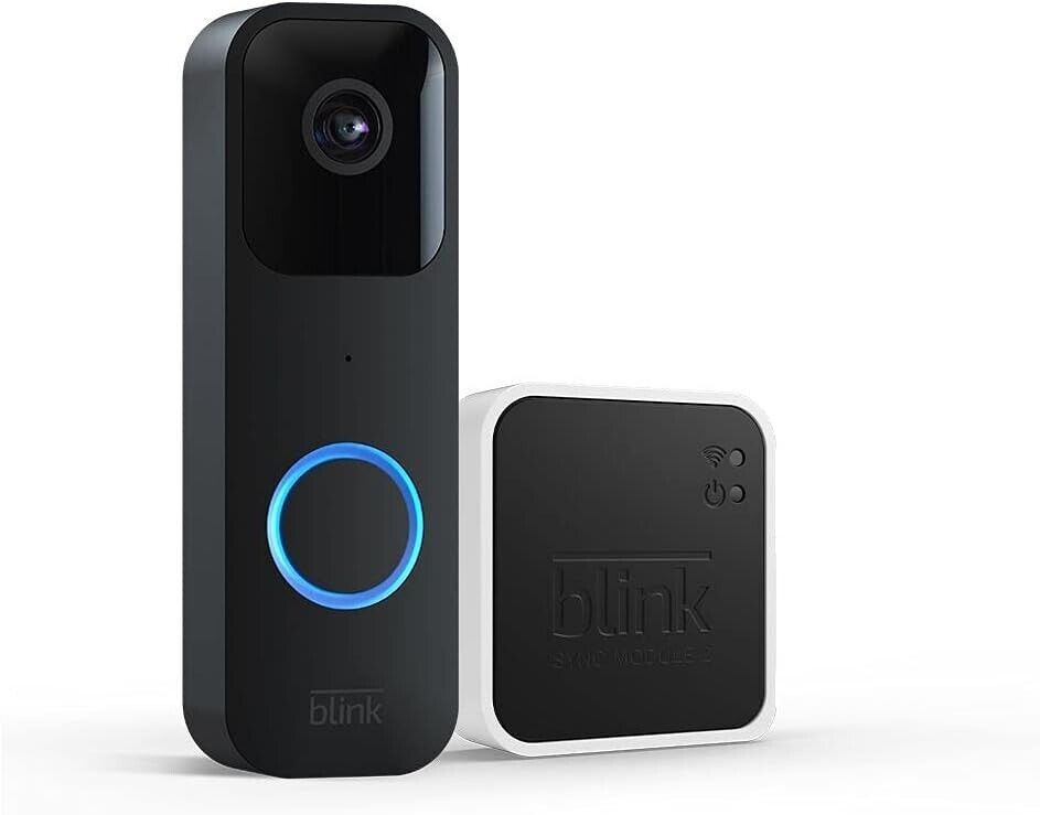 Blink Video DoorBell + Sync Module 2 Intercom WiFi Door Bell Wireless HD Camera