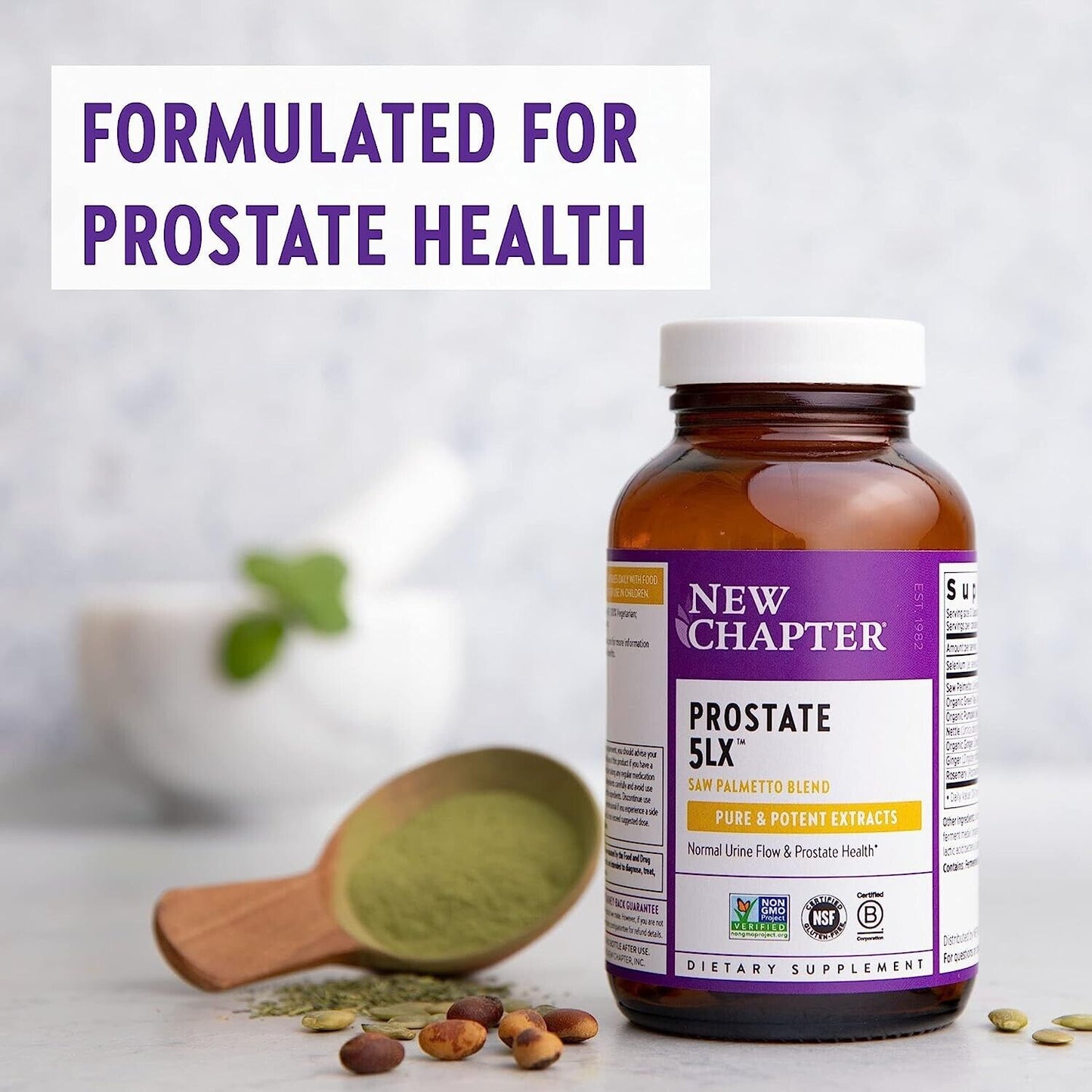 NEW CHAPTER Prostate 5LX Prostate Health & Urine Flow Support - 60 Capsules