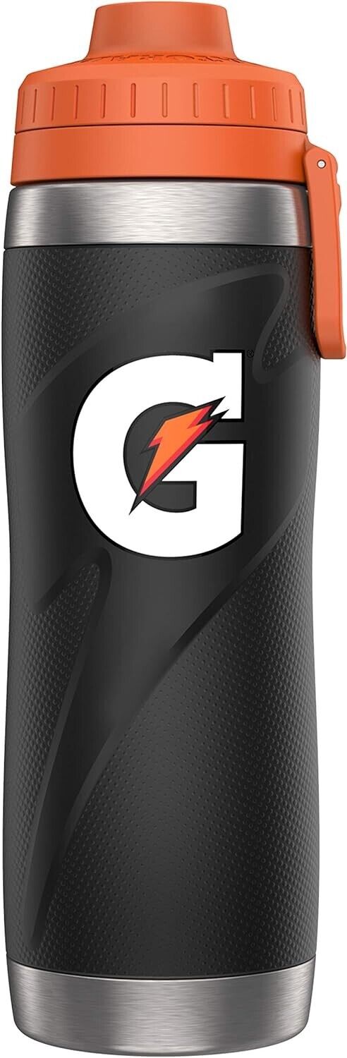 Gatorade Stainless Steel Bottle - DOUBLE WALL INSULATION BPA FREE 768mL - BLACK