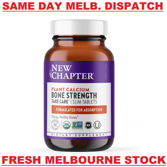 NEW CHAPTER Plant Calcium BONE STRENGTH - Bone, Joint & Heart Support - 60 Tabs