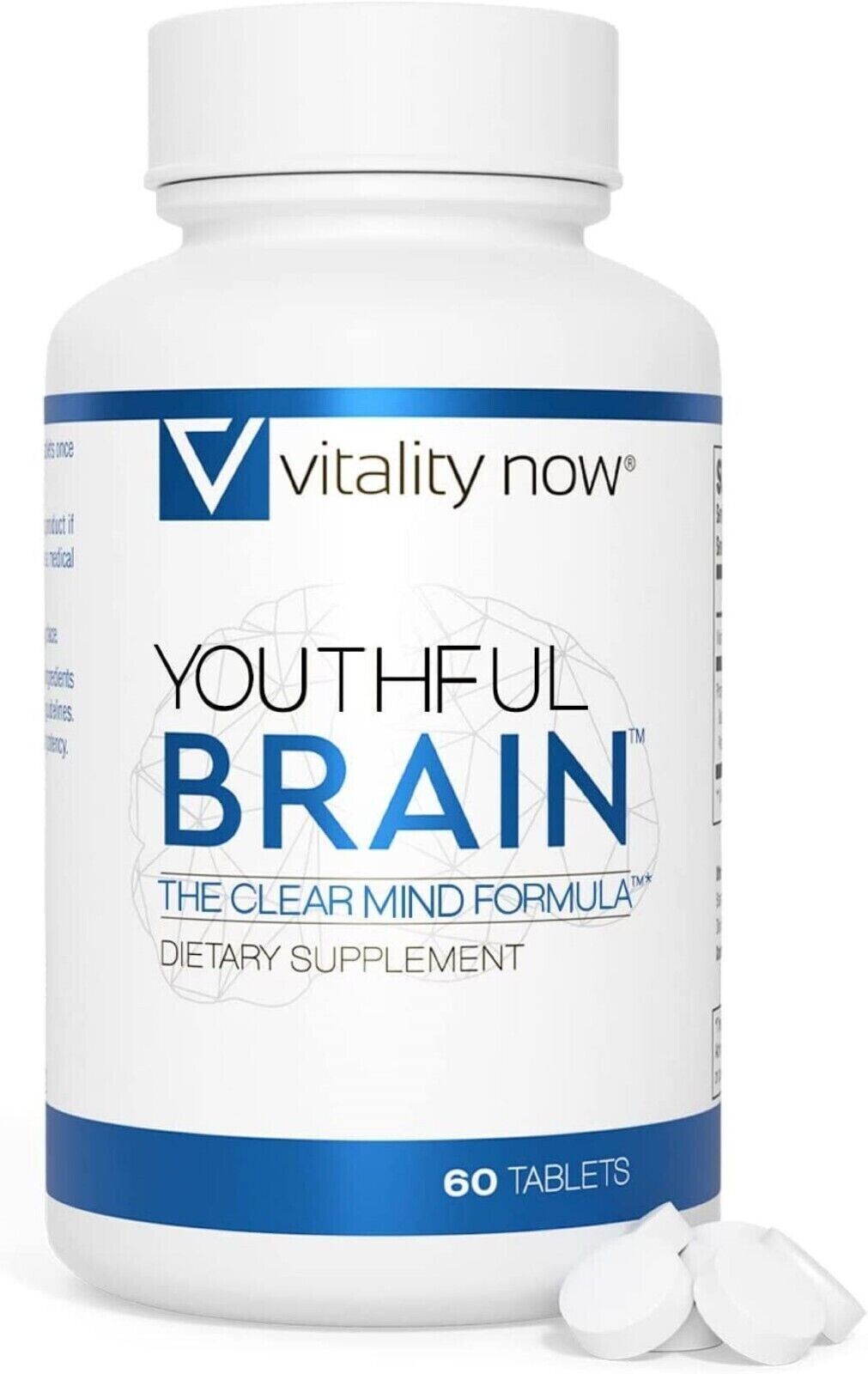 Youthful Brain Memory & Brain Health Support Supplement Doctor Formulated 60 Tab