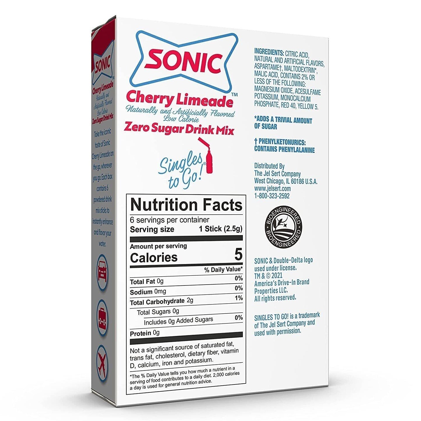 Sonic Drink Mix (sugar free powder) - 4 Flavour Choices - 6 Servings