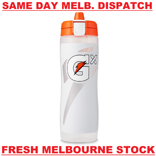 Gatorade Gx Sports Drink Bottle EASY GRIP LEAK PROOF BPA FREE 887mL - WHITE