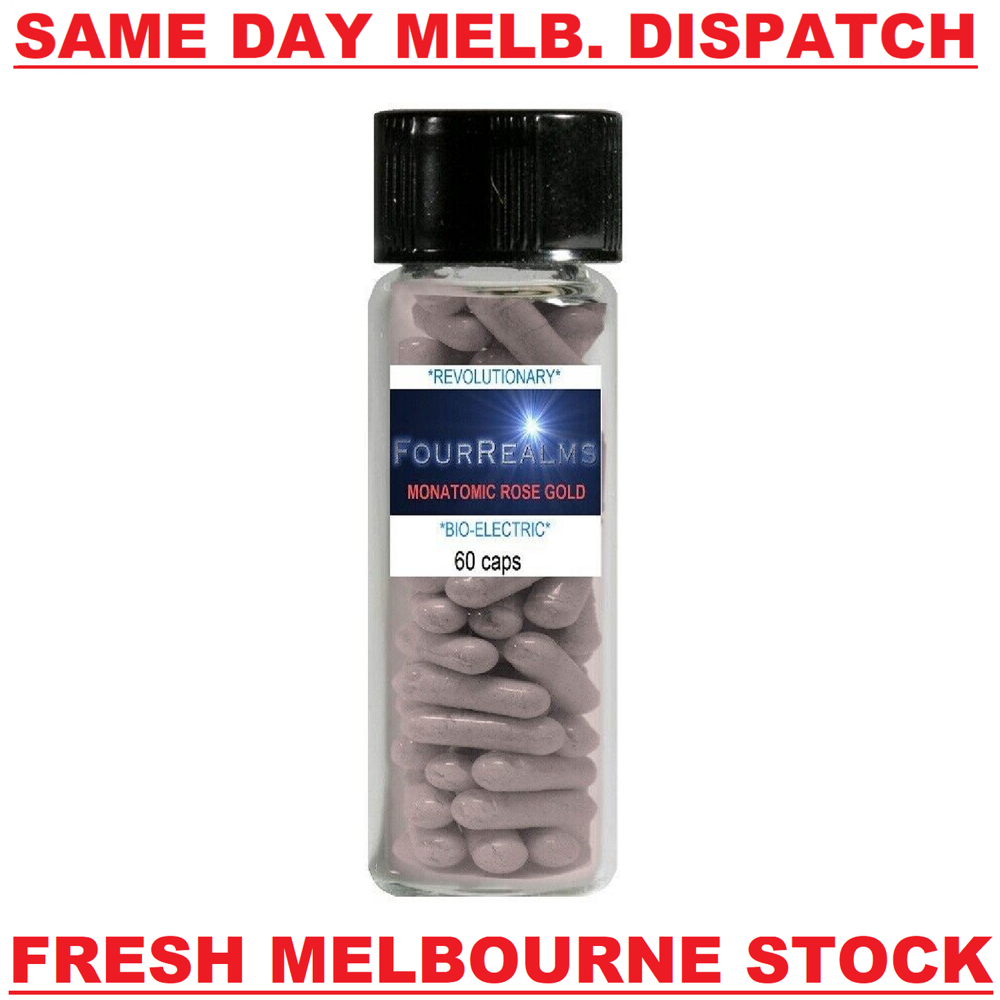 Monatomic Rose Gold | Most POTENT Ormus! Stage 2* 60 x 300mg Capsules Anti Aging