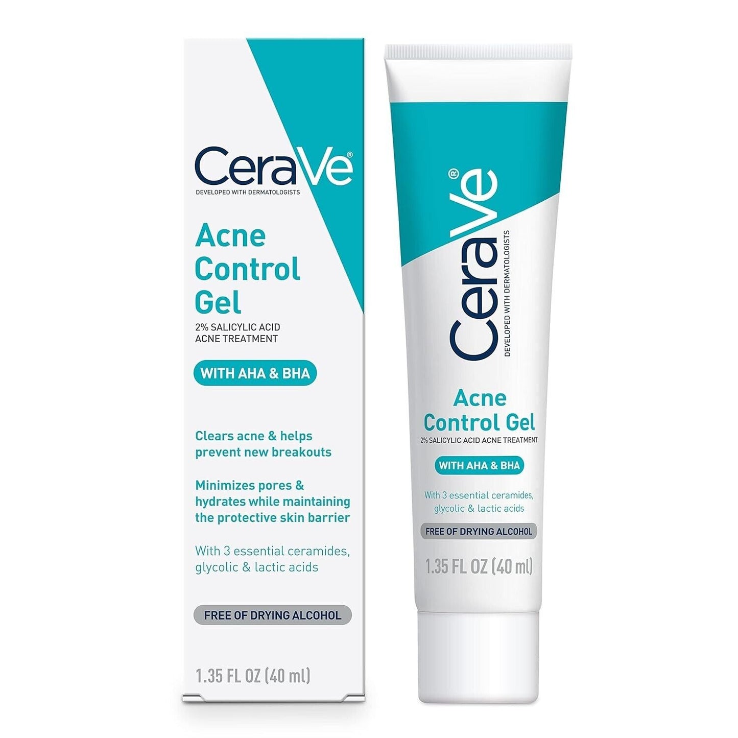 CeraVe Acne Control Gel 2% Salicylic Acid Treatment + AHA & BHA 40mL BRAND NEW