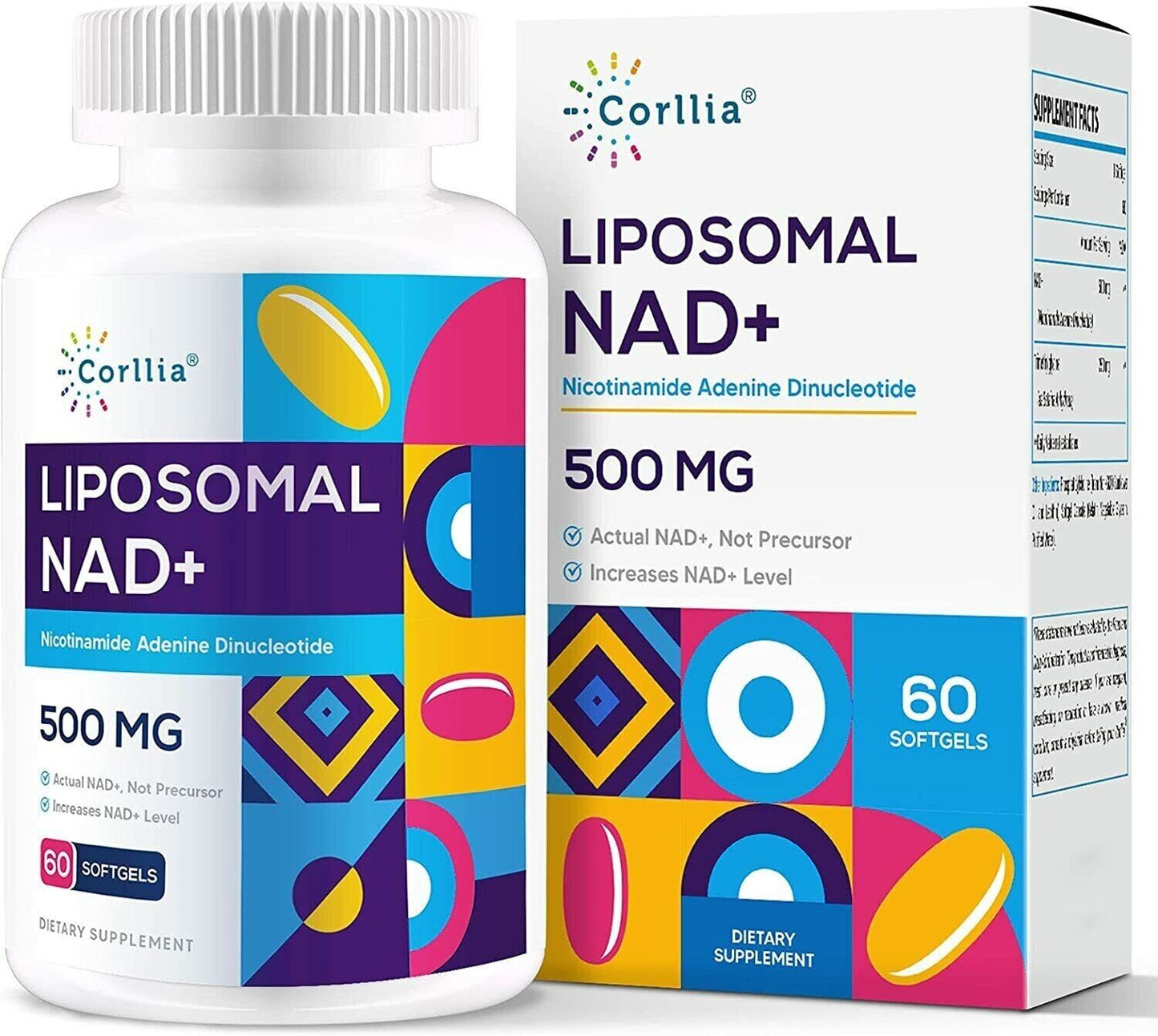 LIPOSOMAL NAD+ 500mg + TMG 250mg ACTUAL NAD+! Not Precursor! ANTI-AGING FORMULA