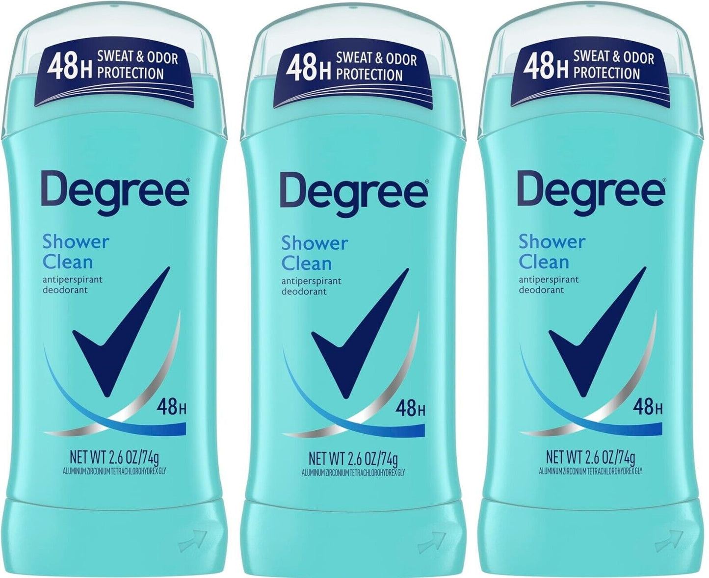 Degree for Women 48H Protection Antiperspirant Deodorant SHOWER CLEAN 1/3/5 Pack
