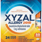 XYZAL ALLERGY 24HR RAPID HAYFEVER RELIEF CETIRIZINE 5MG - 55 TABLETS EXP. 03/25