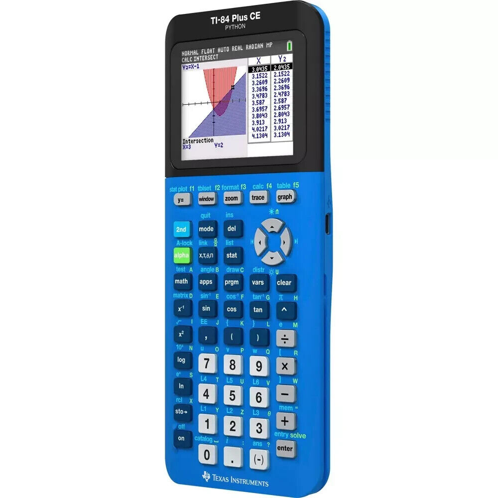 Texas Instruments TI-84 Plus CE PYTHON Graphing Calculator BLUE - FREE SHIPPING
