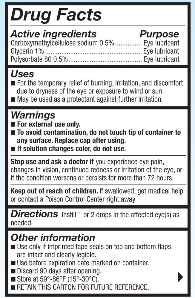 Refresh Optive Advanced Lubricant Eye Drops Triple Action Relief 2 x 10mL Bottle