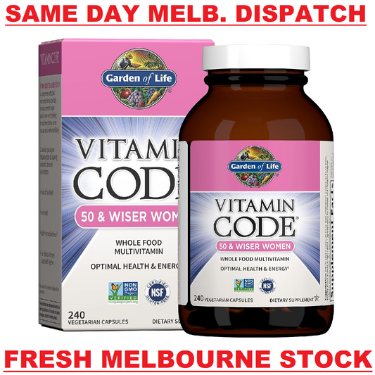 GARDEN OF LIFE Vitamin Code 50 & Wiser WOMEN Multivitamin + Probiotics - 240 Cap