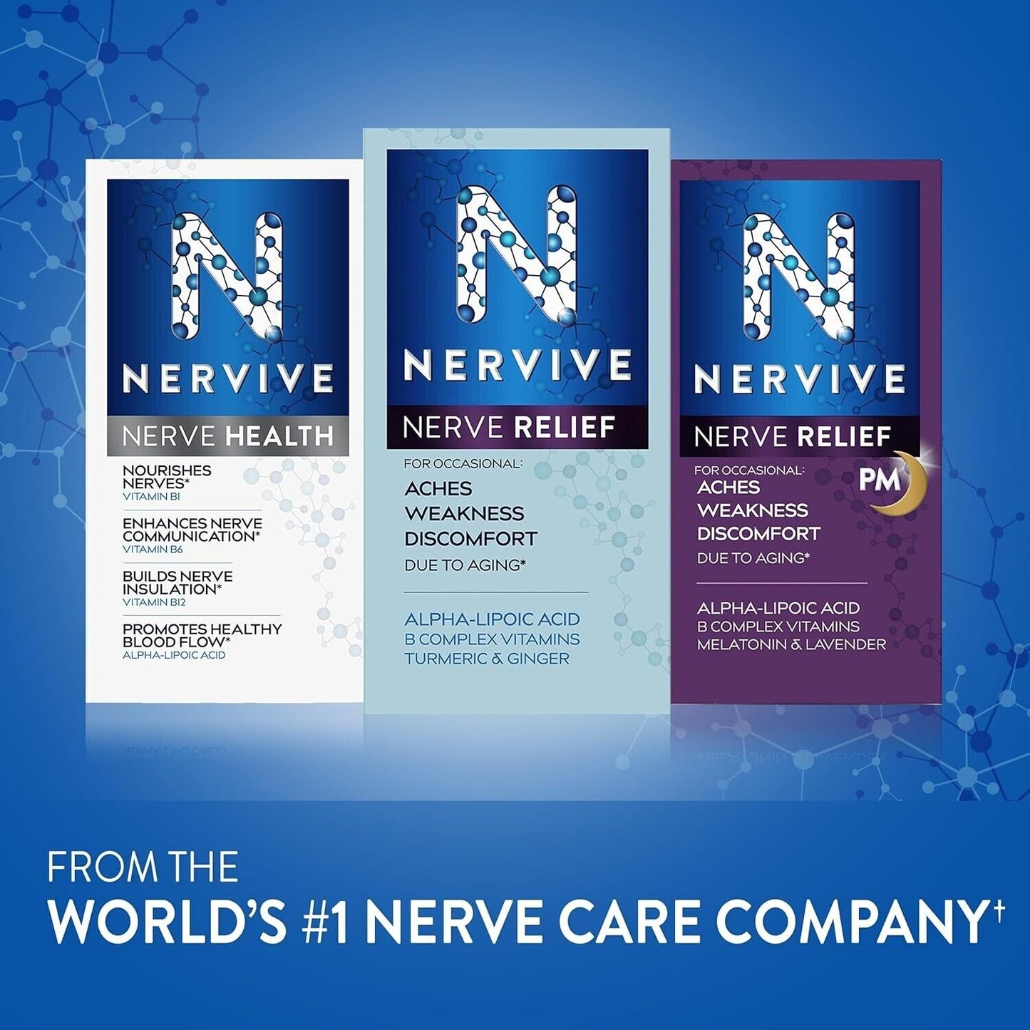 Nervive Nerve Health 300mg Alpha Lipoic Acid - Anti Aging Nerve Repair - 30 Tabs