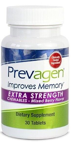 Prevagen Improves Memory - EXTRA STRENGTH 20mg - Chewables Mixed Berry - 30 Tabs