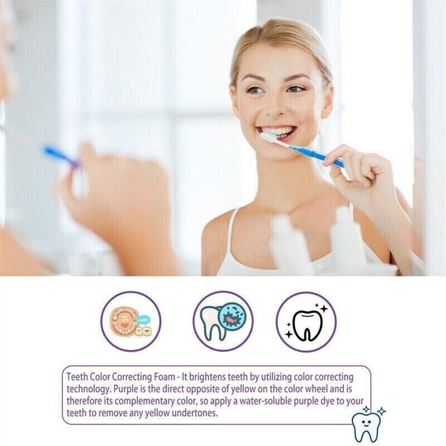 HiSmile V34 Teeth Whitening Colour Corrector Serum 30ml - Australian By Hismile