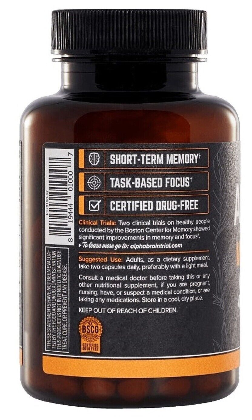 ONNIT Alpha BRAIN 30 Caps Joe Rogan JRE Alpha GPC Huperzine - FREE EXPRESS POST!