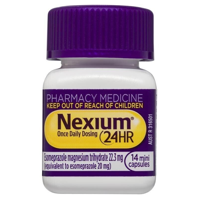 Nexium 24HR Esomeprazole 20mg Heartburn Relief Acid Reflux - 42 Mini Capsules
