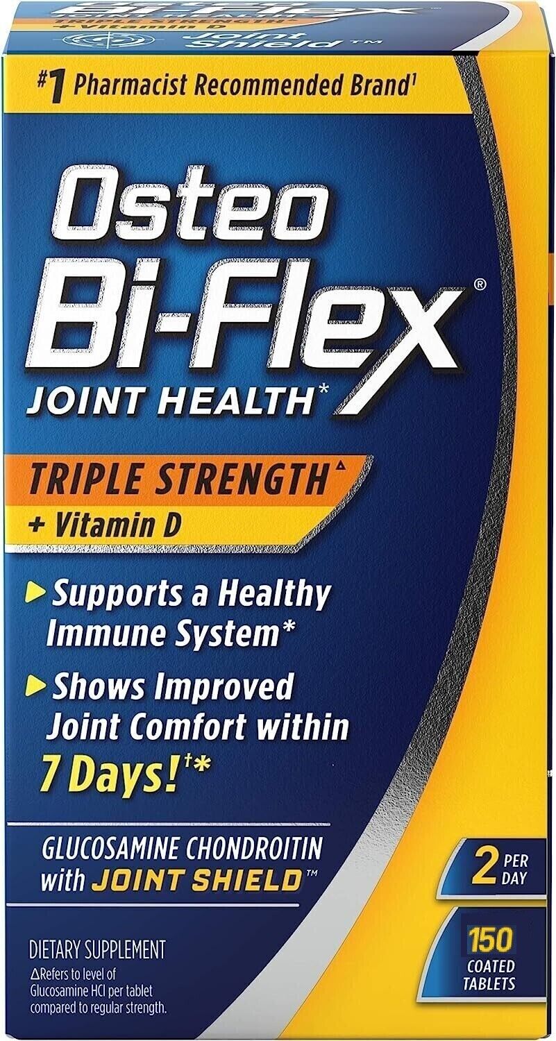 Osteo Bi-Flex Joint Health TRIPLE STRENGTH + Vitamin D Immune Support - 150 Tabs