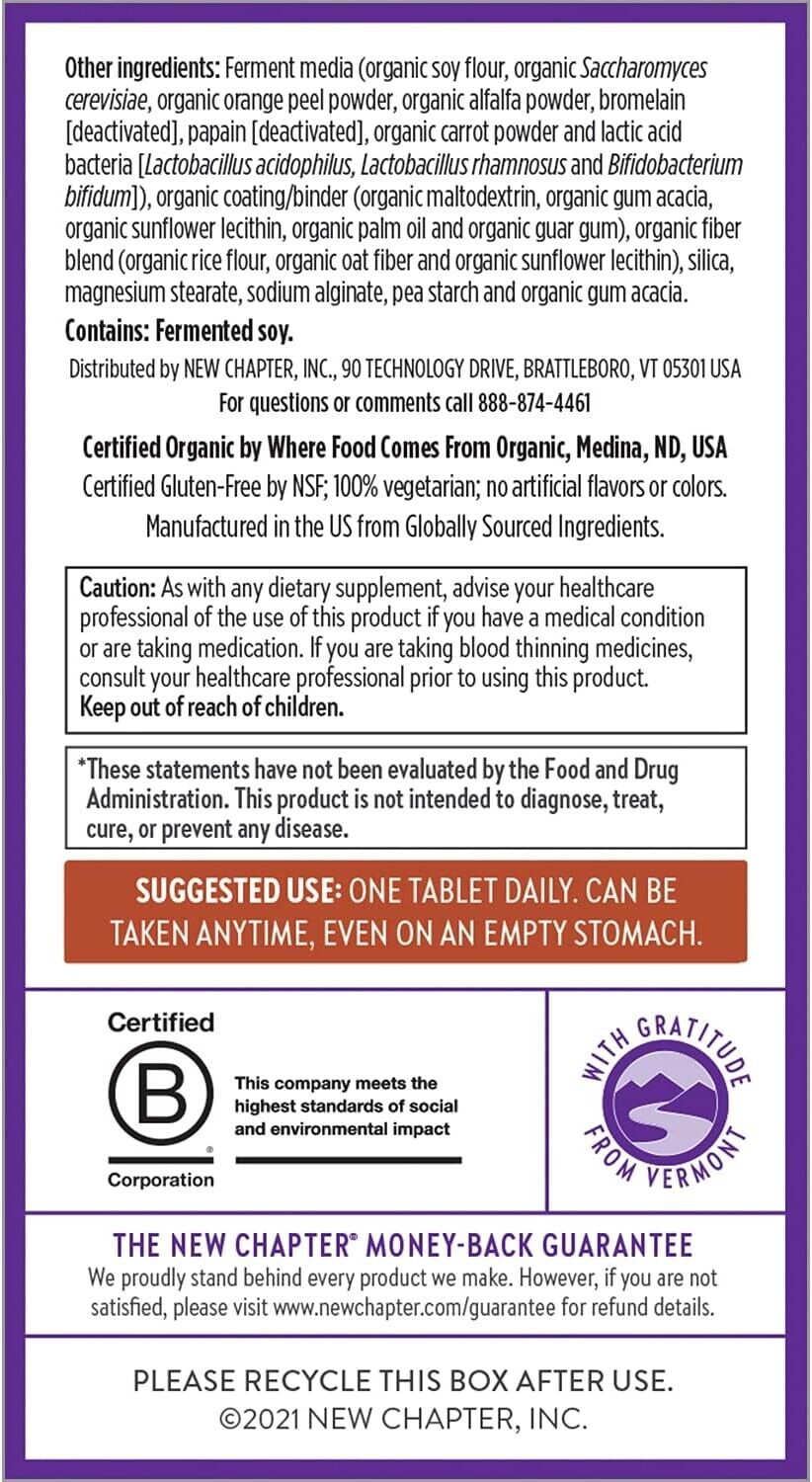 NEW CHAPTER One Daily Every MAN'S Multivitamin Immune & Energy Support - 48 Tabs