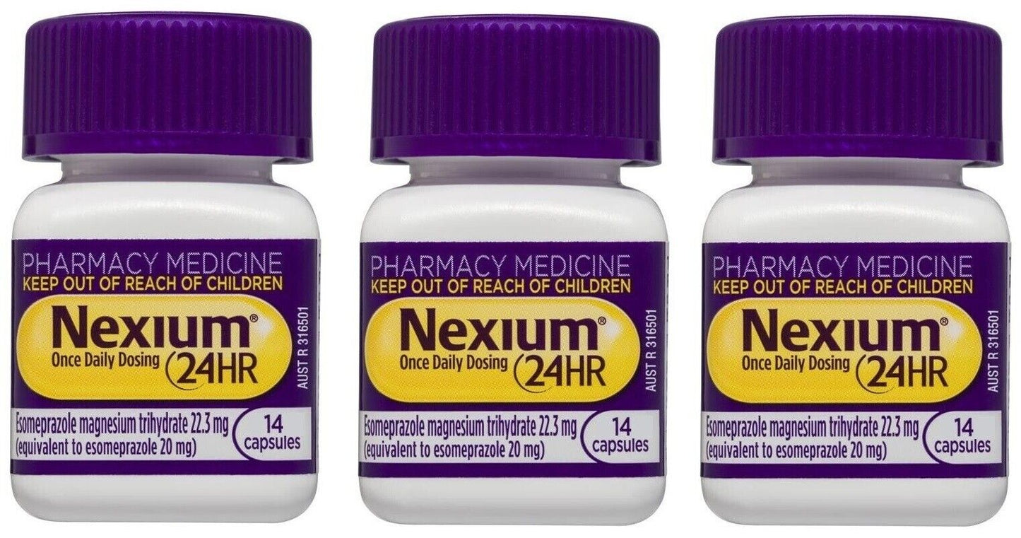 Nexium 24HR Esomeprazole 20mg Heartburn Relief Acid Reducer Reflux - 42 Capsules
