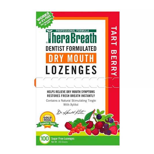 THERABREATH Dry Mouth Lozenges MANDARIN MINT / TART BERRY 100 Lozenge MELB STOCK