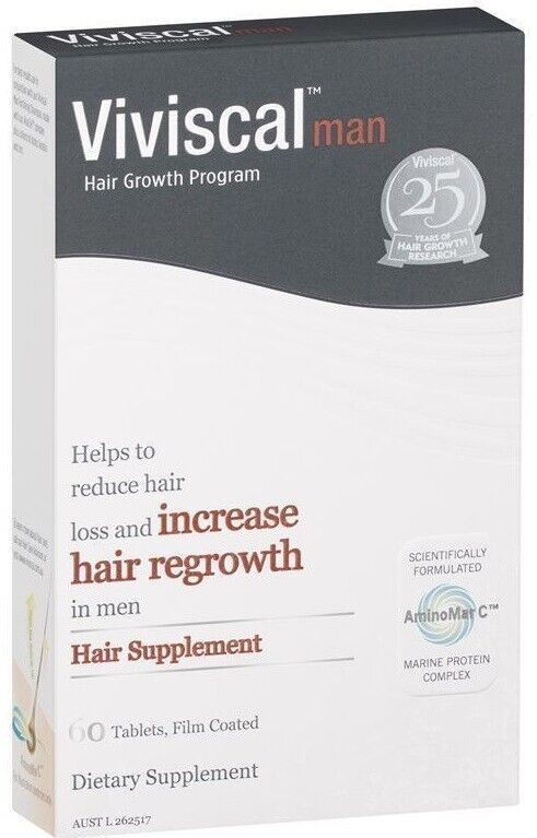 [EXP 06/2025] Viviscal Men's Hair Supplement 60 Tablets Promotes Hair Growth