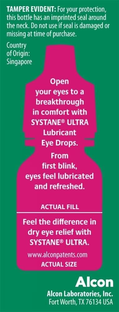 Systane Lubricant Eye Drops ULTRA Dry Eye Relief - 2 x 4mL Pocket Twin Pack