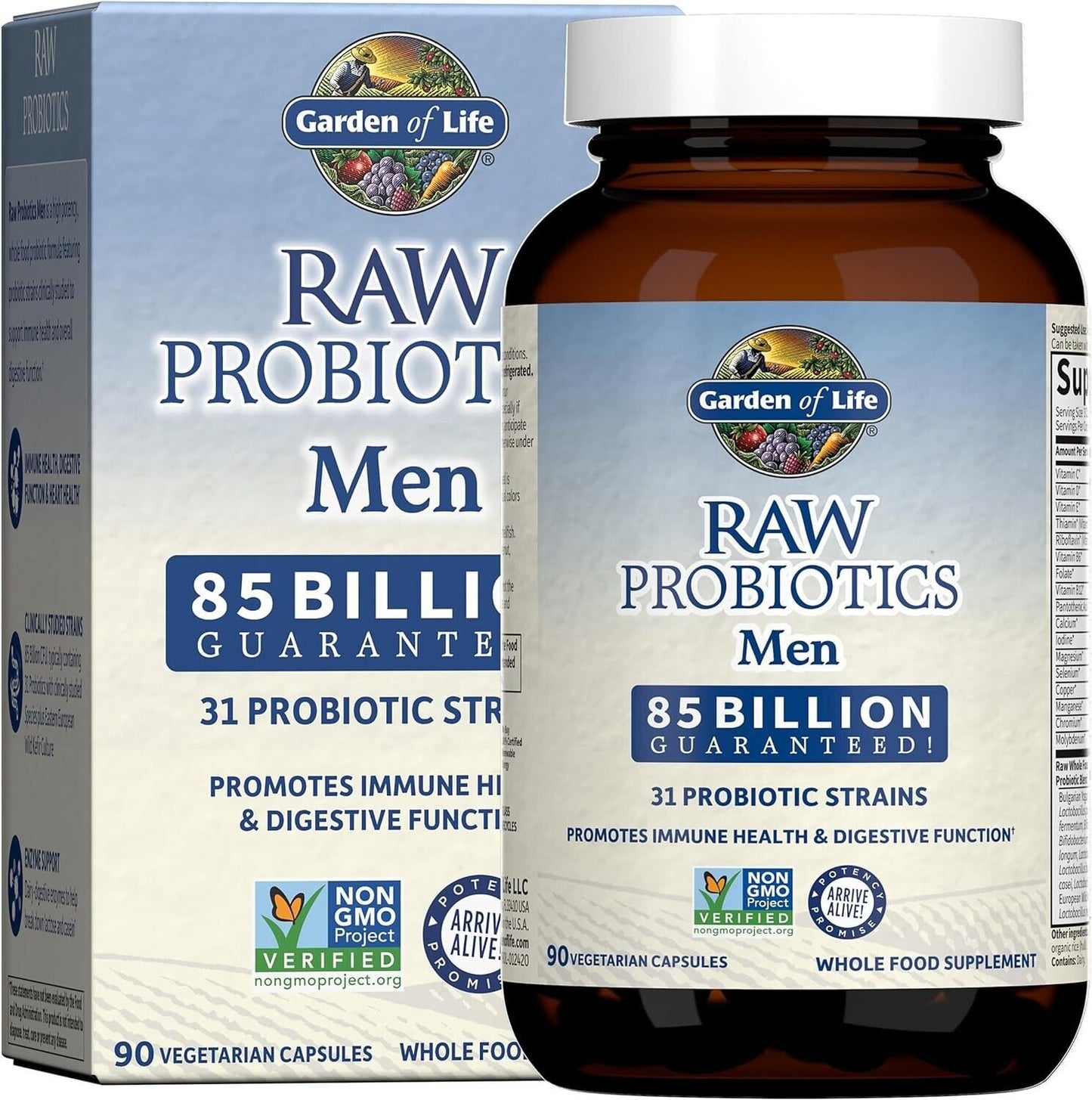 GARDEN OF LIFE - RAW PROBIOTICS MEN - Prostate, Heart & Digestive Health 90 Caps