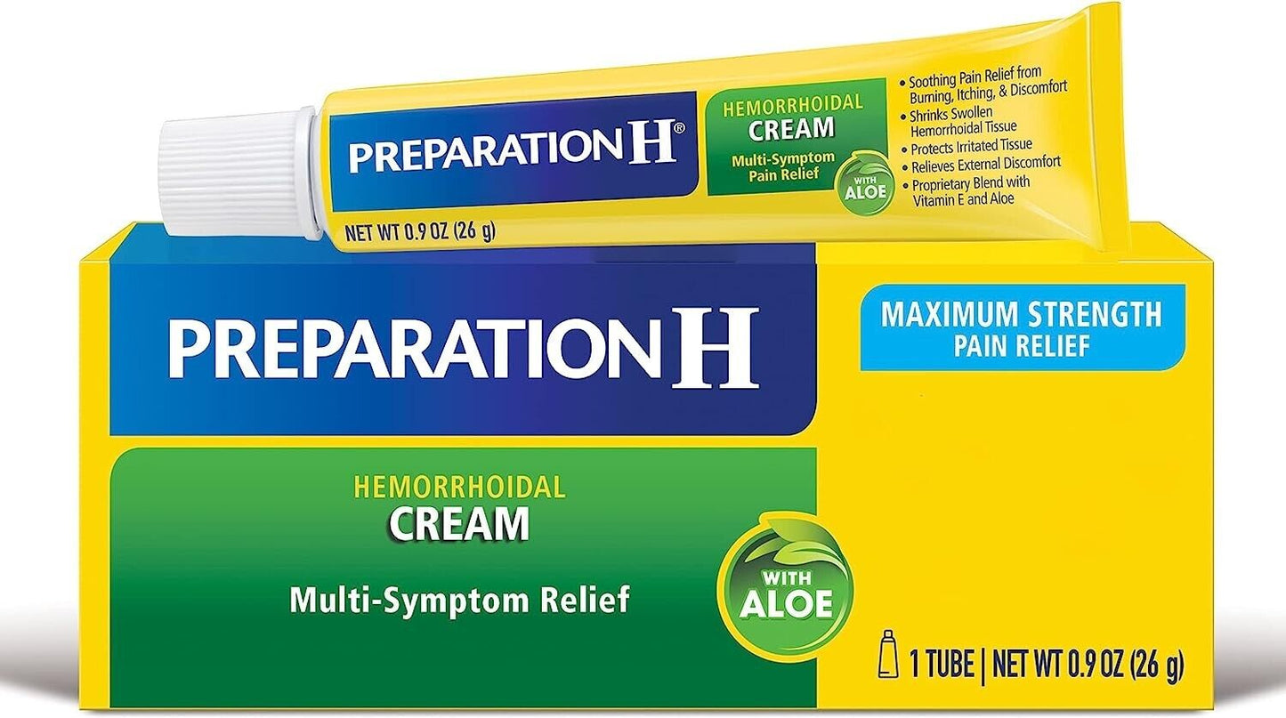 Preparation H Hemorrhoidal Cream With Aloe 26g / 0.9oz Tube - FREE EXPRESS POST!
